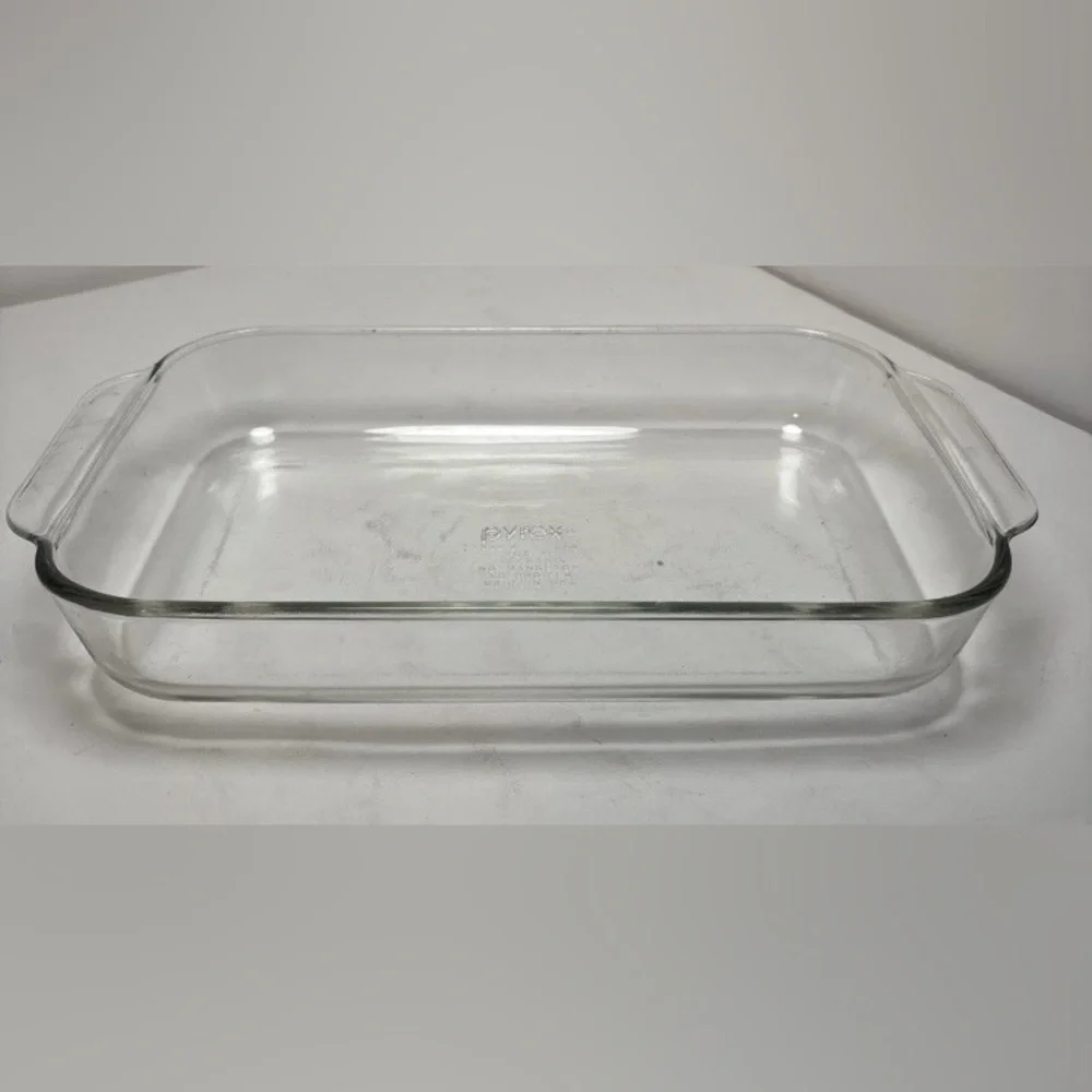 Vintage PYREX Clear Glass Baking Dish Size 13